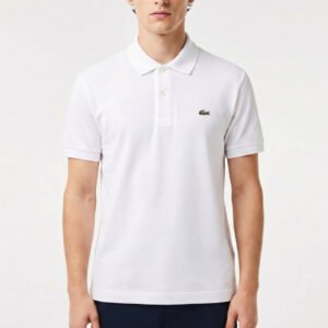 Polo LC blanc en coton piqué