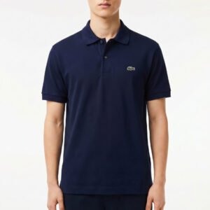 Polo LC bleu marine en coton piqué