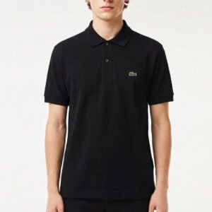 Polo LC noir en coton piqué