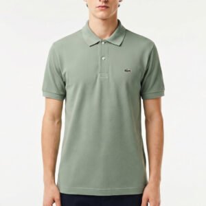 Polo LC vert clair en coton piqué